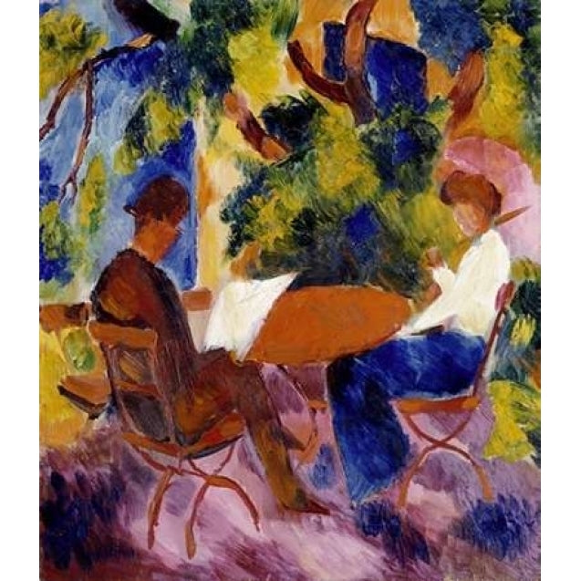 At The Garden Table Poster Print by August Macke Image 2