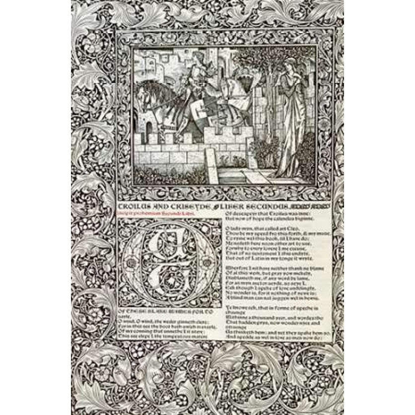 Troilus and Criseyde Liber Secundus Poster Print by William Morris Image 1