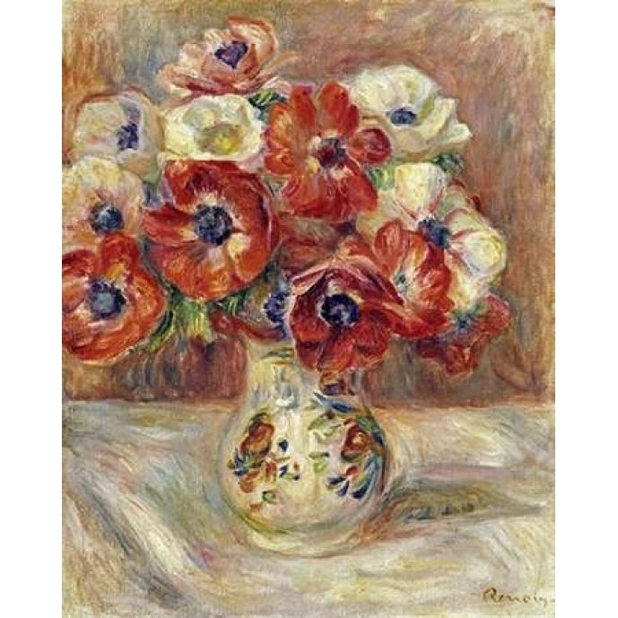 Still Life With Anemones Poster Print by Pierre-Auguste Renoir Image 2