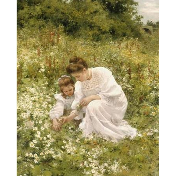 Picking Daisies Poster Print by Hermann Seeger Image 2