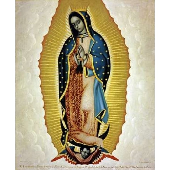 La Virgen De Guadalupe Poster Print by Miguel Cabrera Image 1