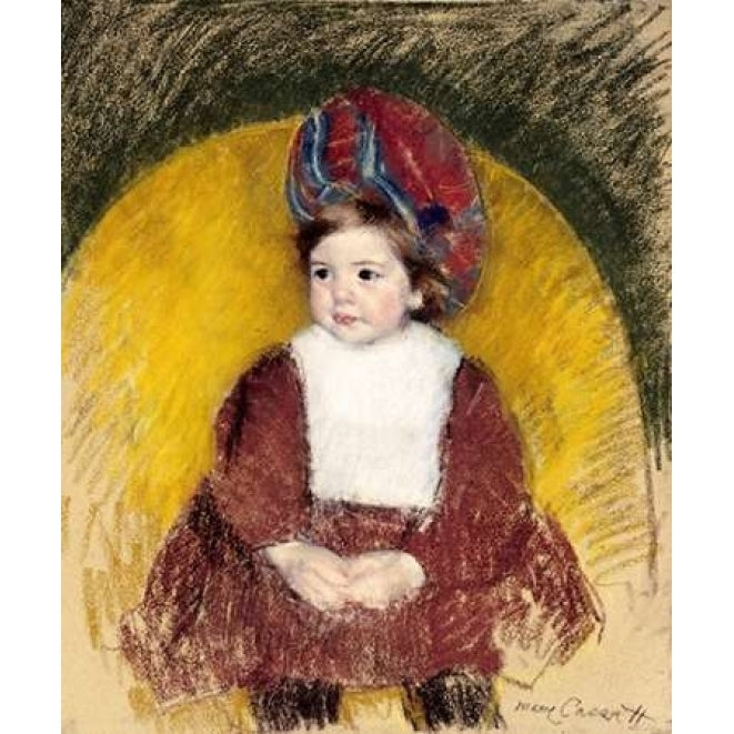 Margot In a Dark Red Costume Poster Print by Mary Cassatt Image 1