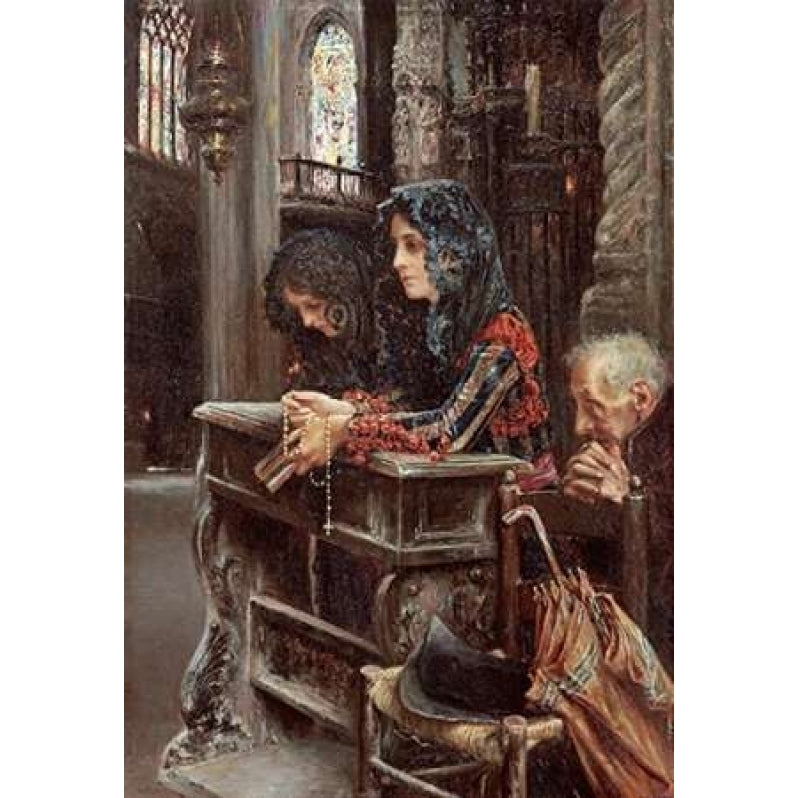 Interior of Seville Cathedral Poster Print by Jose Gallegos Arnosa Image 1