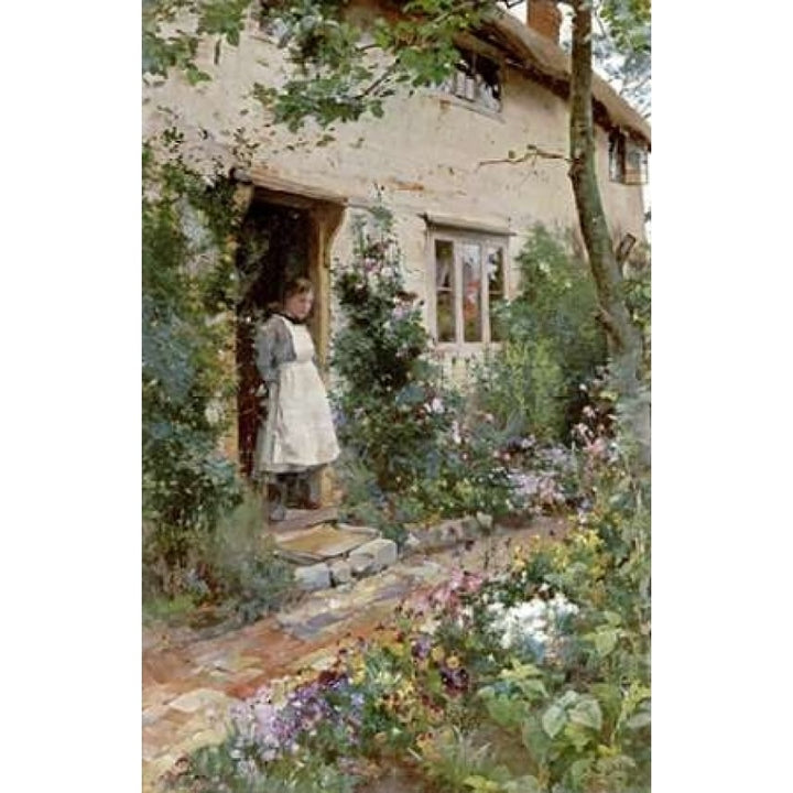 The Cottage Garden Poster Print by Alfred Augustus Glendening Image 1