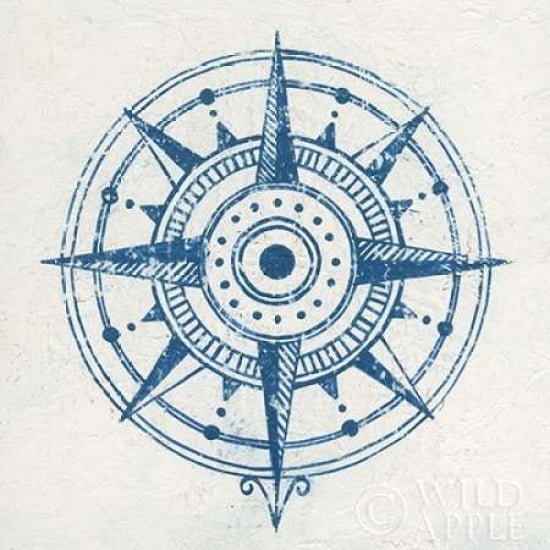 Indigo Gild Compass Rose I Poster Print by Kathrine Lovell Image 2