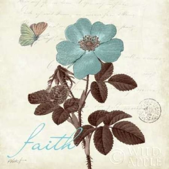 Touch of Blue II - Faith Poster Print by Katie Pertiet Image 1