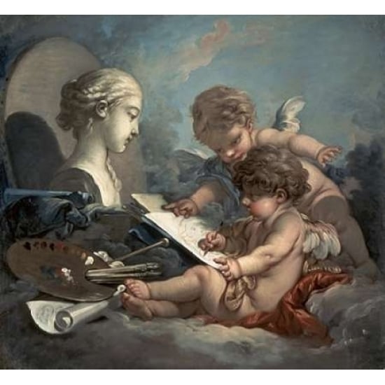 Amore Allegory of Painting Poster Print by Francois Boucher Image 1