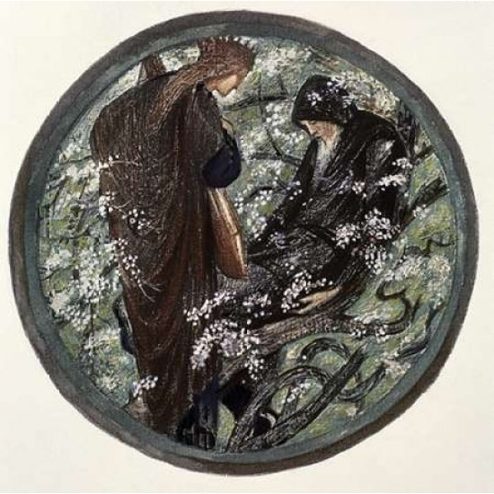 Witches Tree. Nimue Beguiling Merlin With Enchantment Poster Print by Sir Edward Burne-Jones Image 1