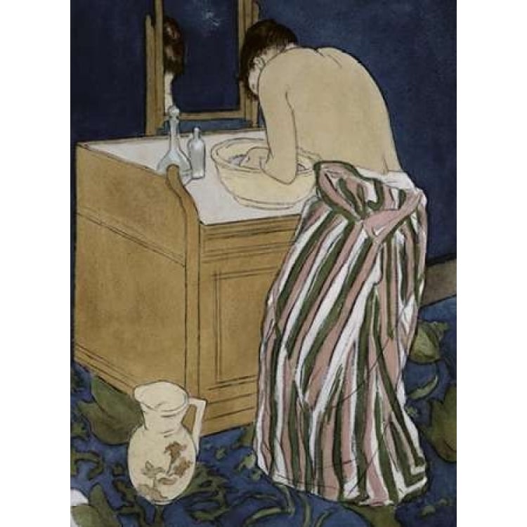 Woman Bathing Poster Print by Mary Cassatt Image 1