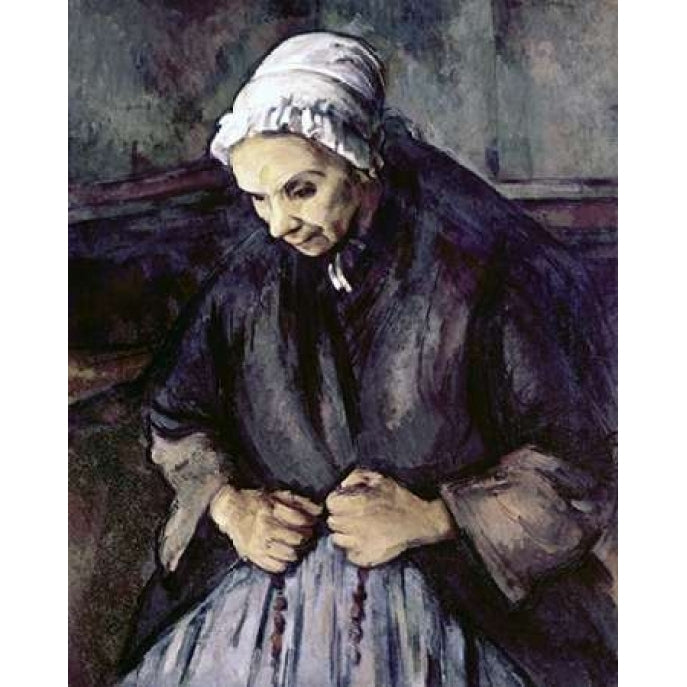 An Old Woman With a Rosary Poster Print by Paul Cezanne Image 1