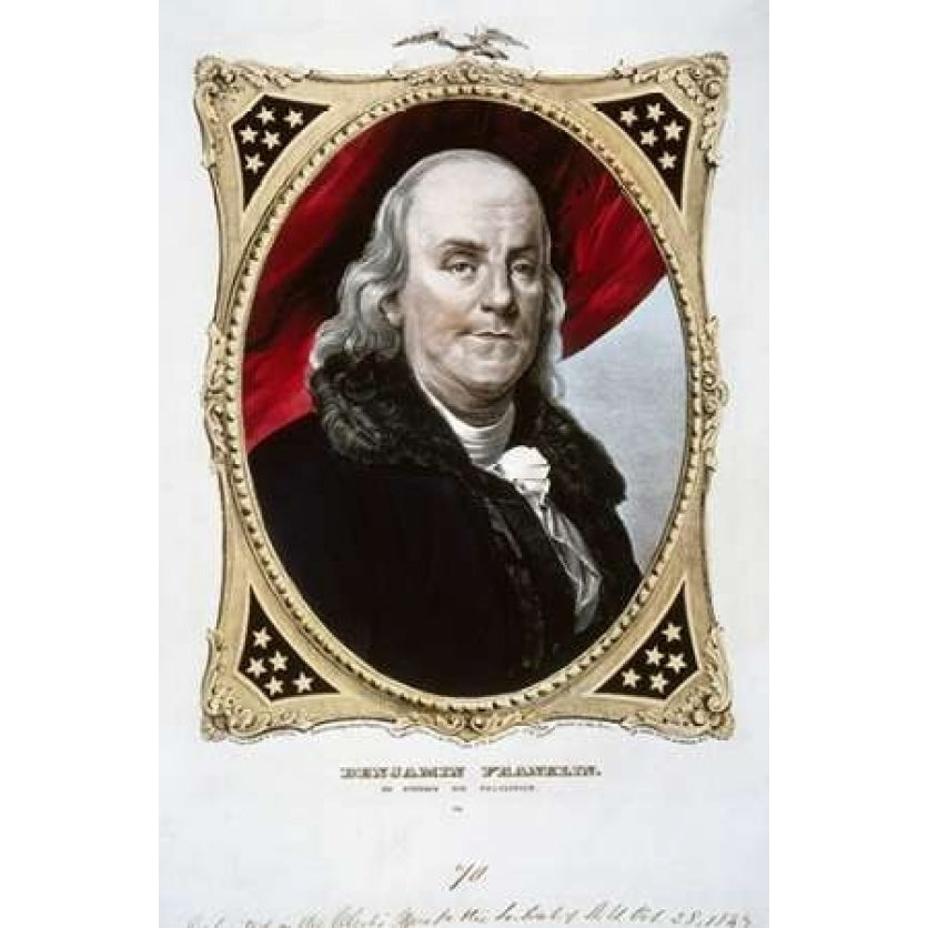 Benjamin Franklin Poster Print by Currier and Ives Image 1