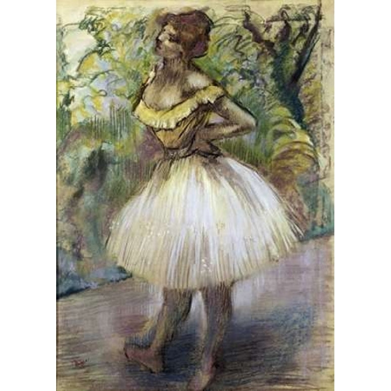 Dancer In Yellow Poster Print by Edgar Degas Image 2