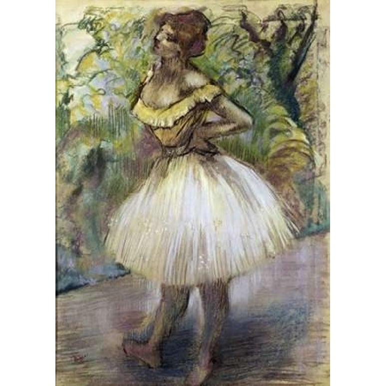 Dancer In Yellow Poster Print by Edgar Degas Image 1