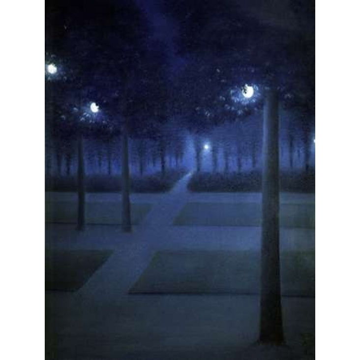 Night In The Park Royal Brussels Poster Print by William Degouve De Nuncques Image 2