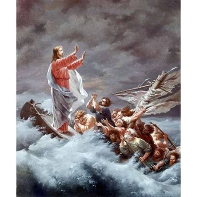 Christ Stilling The Tempest Poster Print by Christian W.E. Dietrich Image 1