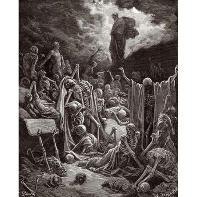 The Visions of Ezekiel The Vision of the Valley of the Dry Bones Poster Print by Gustave Dore Image 2