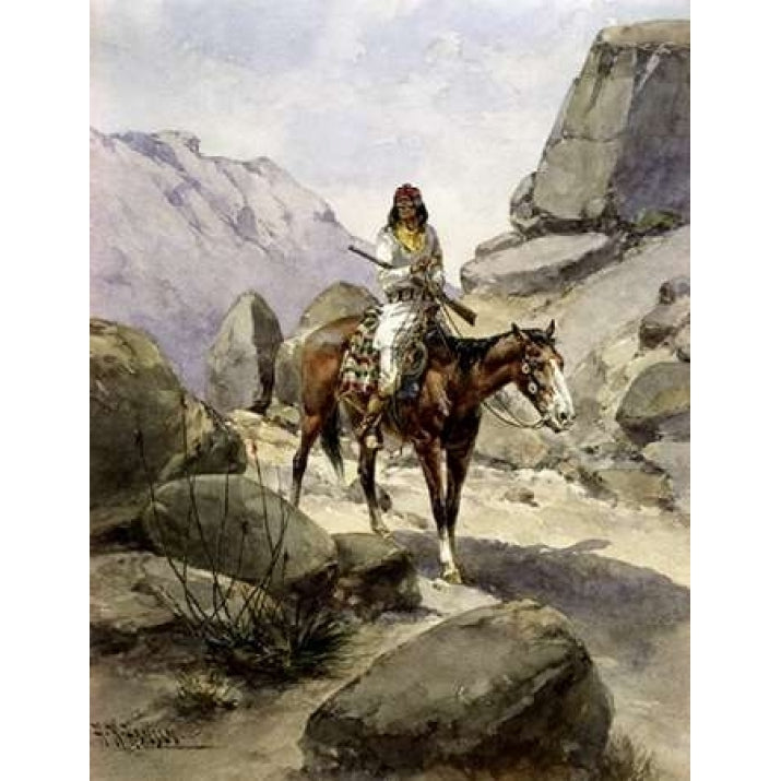 Indian On Horseback Poster Print by Herman Wendelborg Hansen Image 1