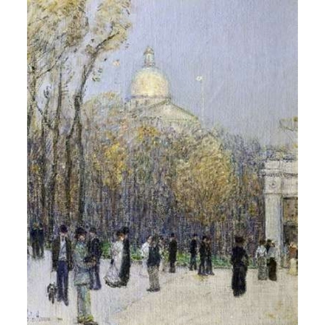 Boston Commons Poster Print by Childe Hassam Image 1