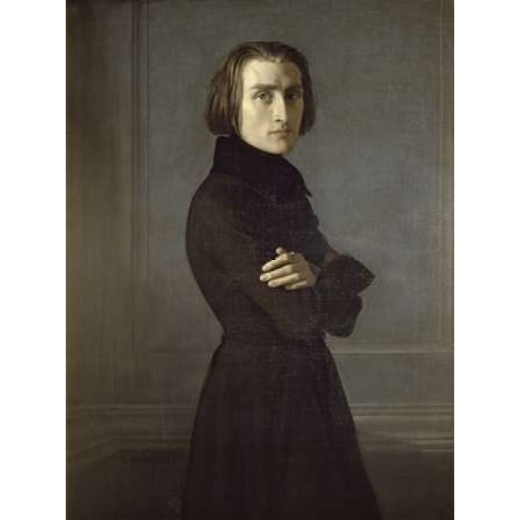 Portrait of Franz Liszt Poster Print by Rudolph K.E. Lehmann Image 1