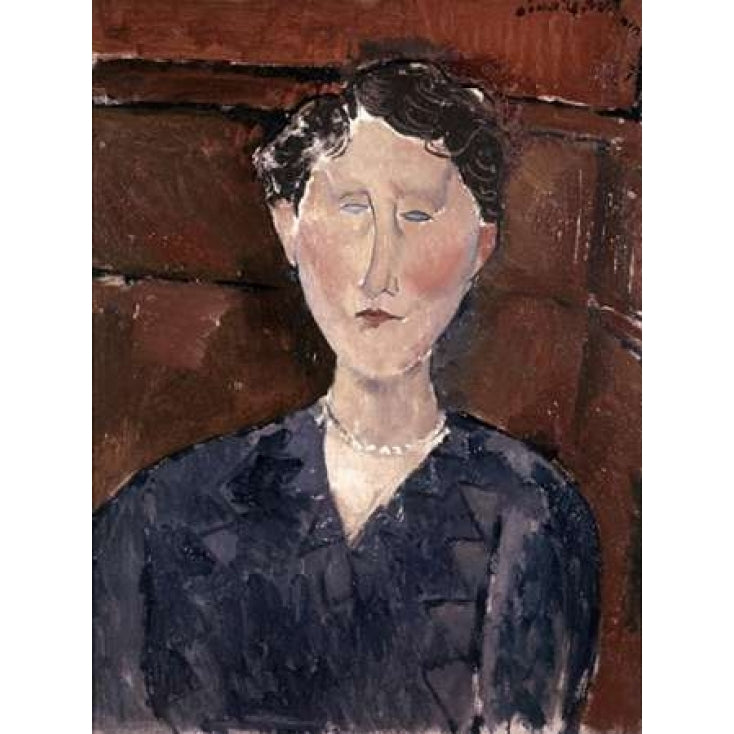 Head of Woman Poster Print by Amedeo Modigliani Image 1