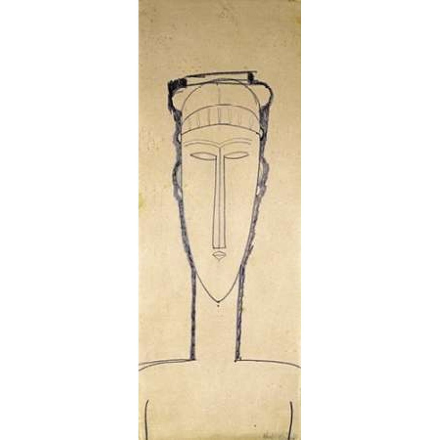 Tete De Cariatide Poster Print by Amedeo Modigliani Image 1