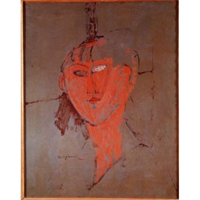 The Red Head Poster Print by Amedeo Modigliani Image 1