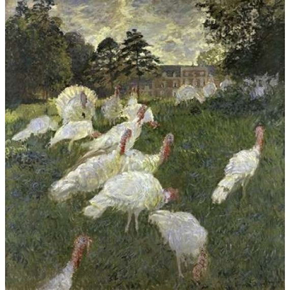 The Turkeys at the Chateau de Rottembourg Montgeron Poster Print by Claude Monet Image 2