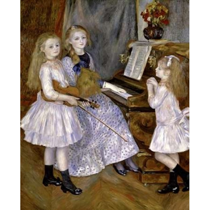 Portrait of the Daughters of Catulle Mendes Poster Print by Pierre-Auguste Renoir Image 1