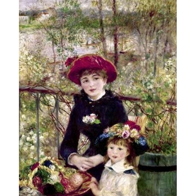 Two Sisters - On The Terrace Poster Print by Pierre-Auguste Renoir Image 2