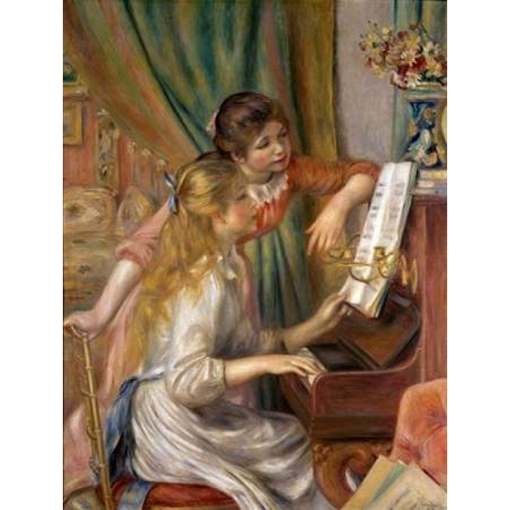 Two Young Girls at the Piano Poster Print by Pierre-Auguste Renoir Image 2