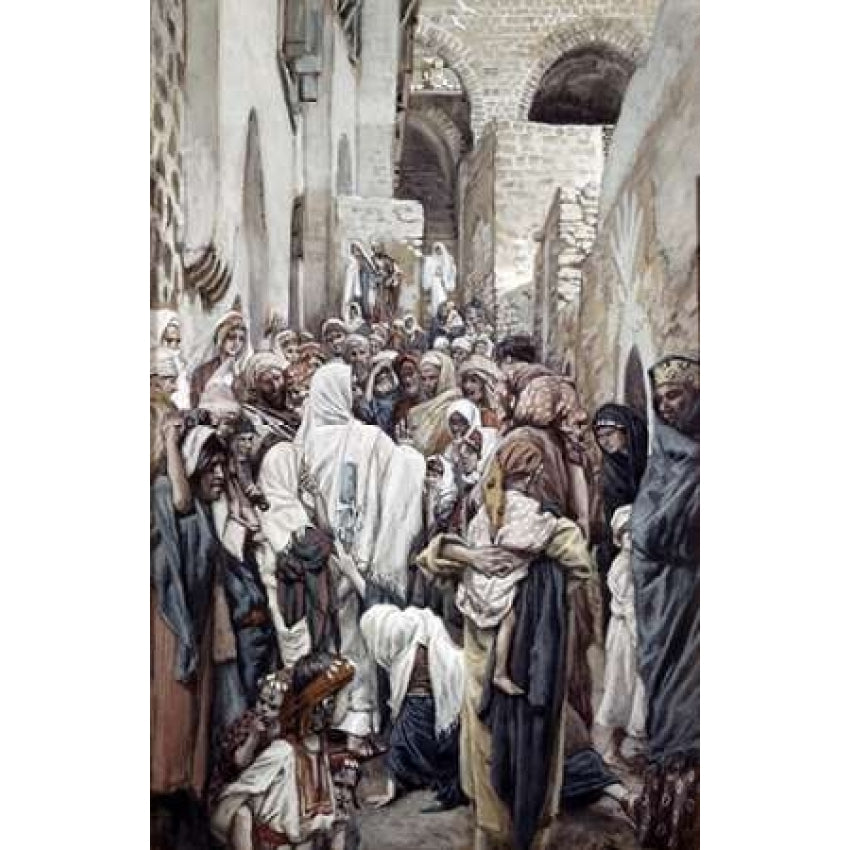 Healing of The Woman With An Issue of Blood Poster Print by James Jacques Tissot Image 1