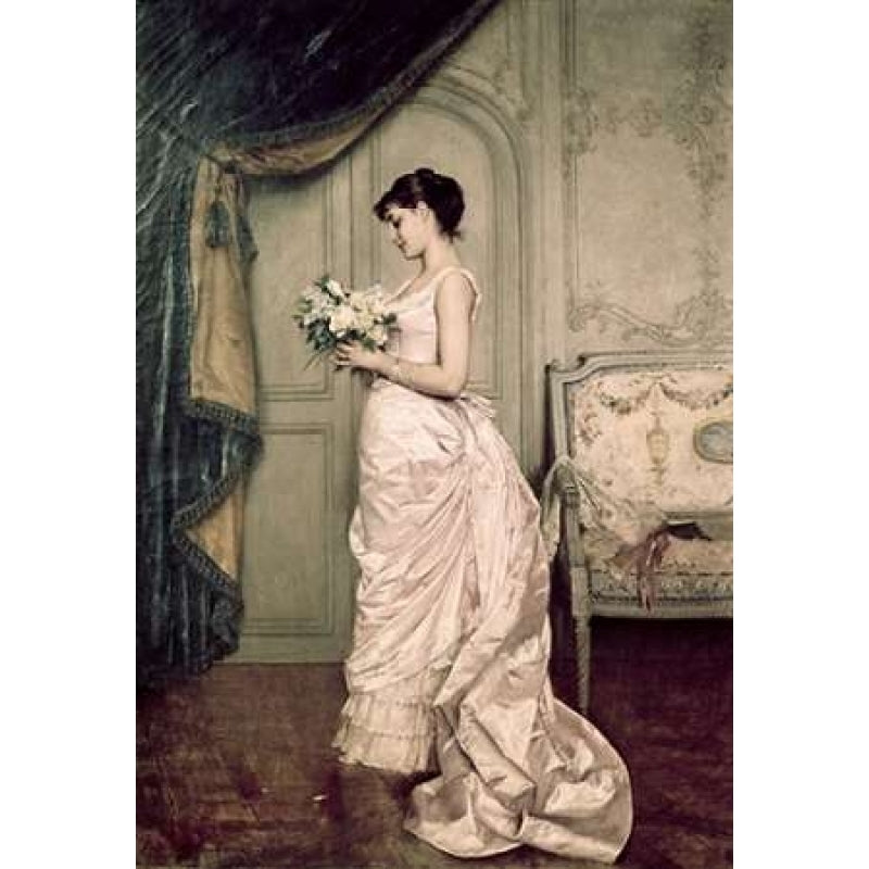 You Are My Valentine Love Letter With Roses Poster Print by Auguste Toulmouche Image 2