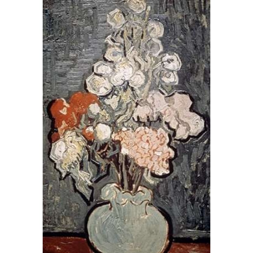 Still Life: Vase With Rose-Mallows Poster Print by Vincent Van Gogh Image 1