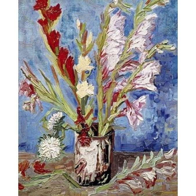 Vase With Gladioli Poster Print by Vincent Van Gogh Image 2