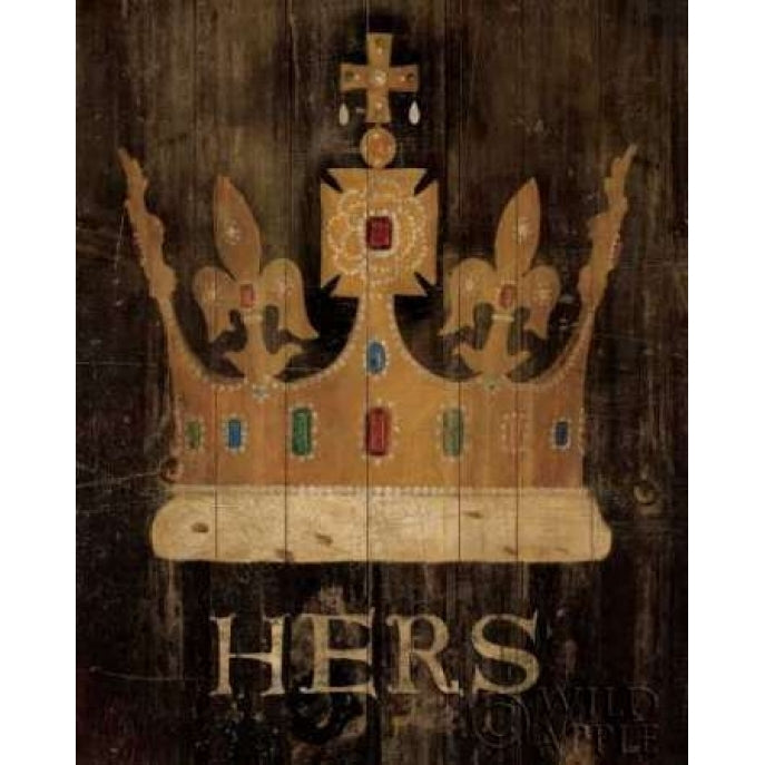 Her Majestys Crown with Word Poster Print by Avery Tillmon Image 1