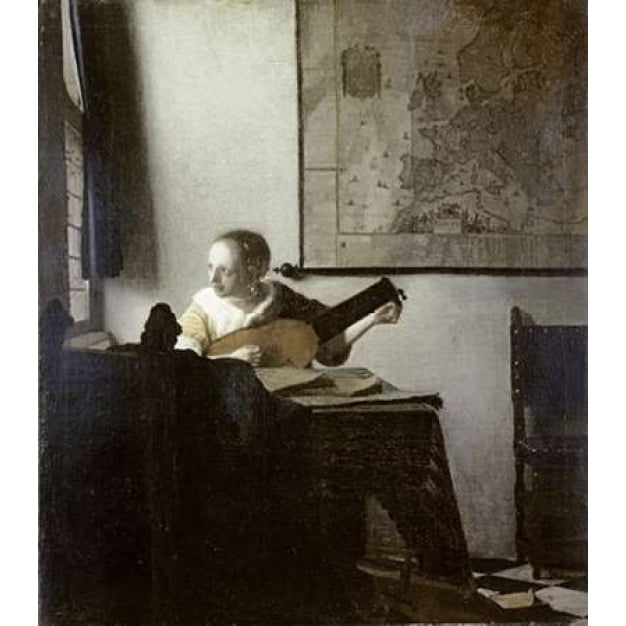 The Lute Player Poster Print by Johannes Vermeer Image 2