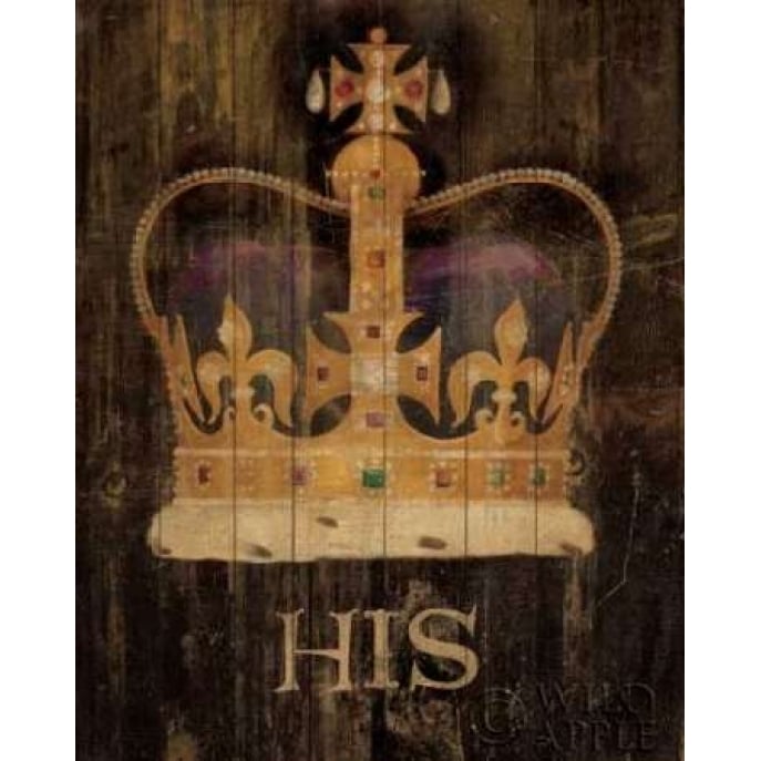 His Majestys Crown with word Poster Print by Avery Tillmon Image 1