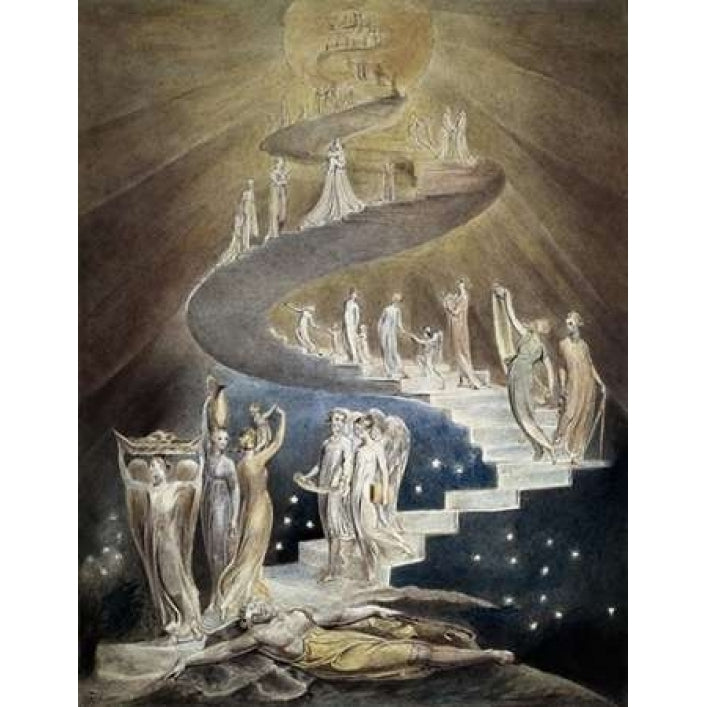 Jacobs Ladder Poster Print by William Blake Image 1