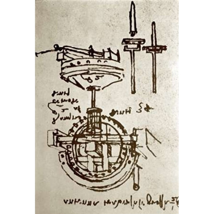 Mechanical Drawings No. 3 Poster Print by Leonardo Da Vinci Image 1