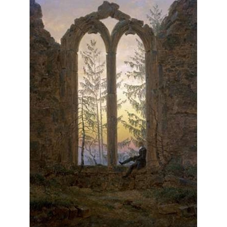 A Dreamer Poster Print by Caspar David Friedrich Image 1