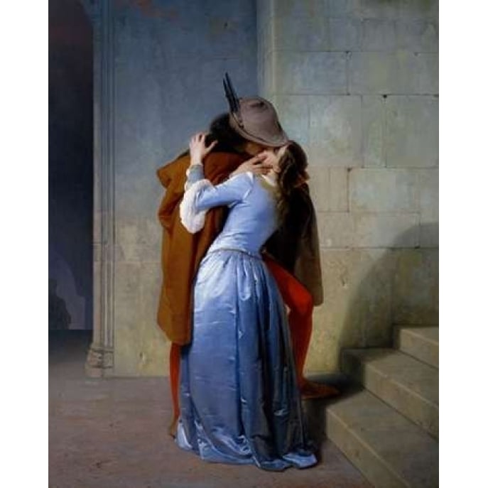 The Kiss Poster Print by Francesco Hayez Image 1