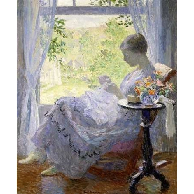 Young Woman Sewing Poster Print by Gari Melchers Image 1