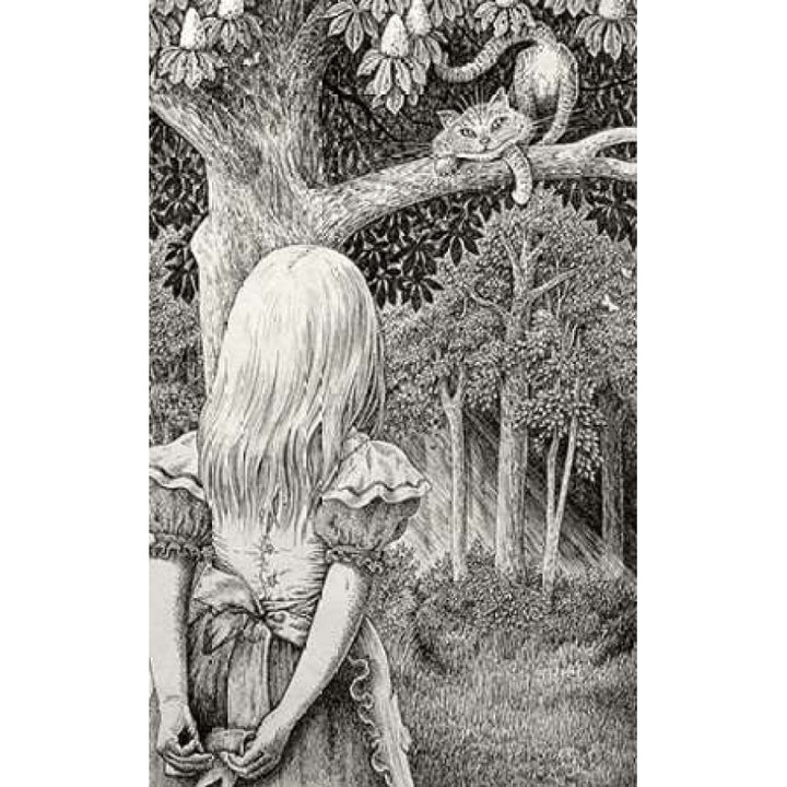 Alice with Cheshire Cat Poster Print by Brian Partridge Image 1