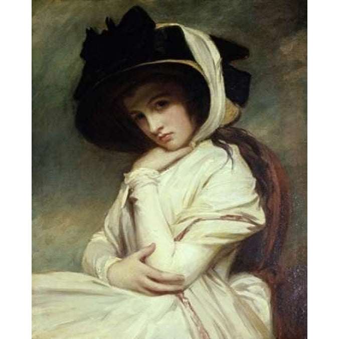 Lady Hamilton in a Straw Hat Poster Print by George Romney Image 1