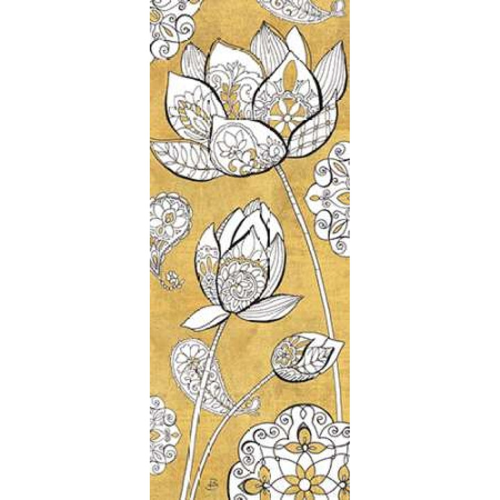 Color my World Lotus II Gold Poster Print by Daphne Brissonnet Image 2