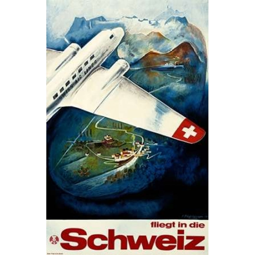 Fliegt in die Schweiz Poster Print by Eugen Hafelfinger Image 1