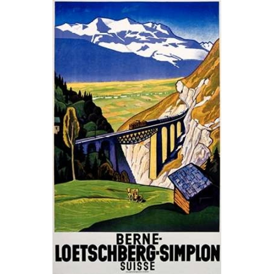 Berne-Loetschberg-Simplon Poster Print by Eugen Henziross Image 1