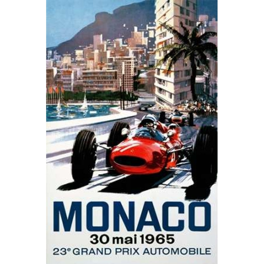 Monaco Grand Prix 1965 Poster Print by Michael Turner Image 1