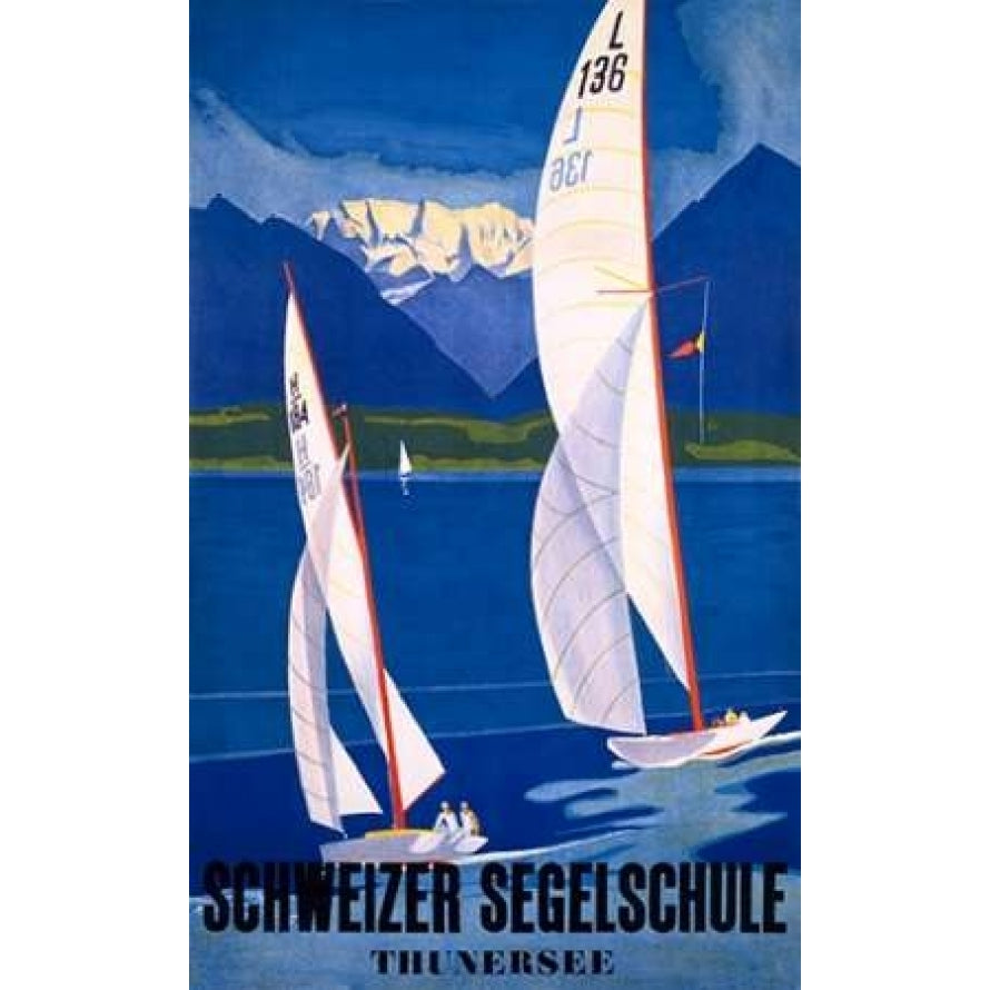 Schweizer Segelschule Poster Print by Otto Baumberger Image 2