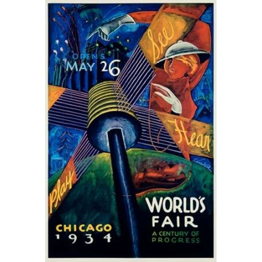 Chicago Worlds Fair 1933-34 Poster Print by Sandor Image 2